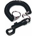Baumgartens Key Ring Wrist Coil and Clip Keychain BLACK 67321